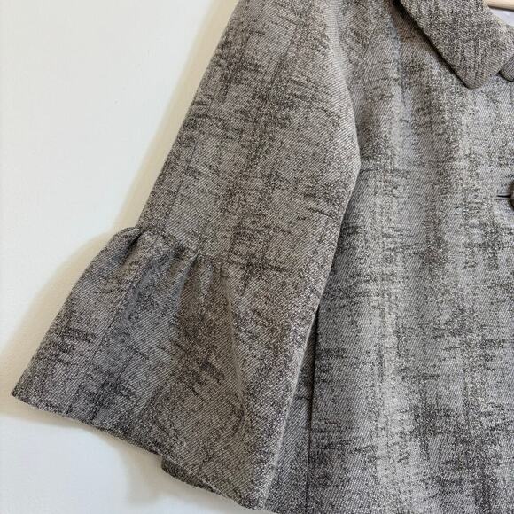 Theory For Neiman Marcus  Blazer Jacket Size Small Washed Brocade Wool Nikel - Picture 6 of 10